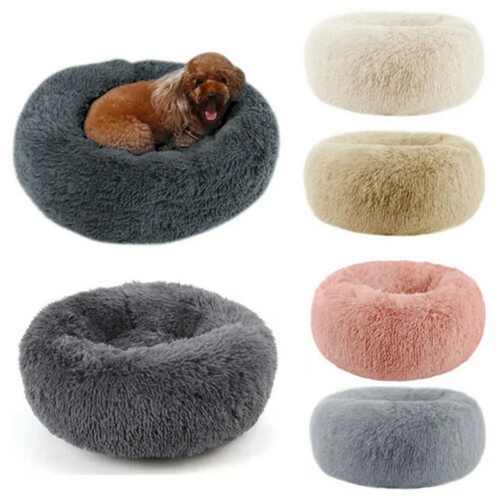 Snuglo Calming Donut Dog Bed — plush anti-anxiety pet bed for dogs and cats